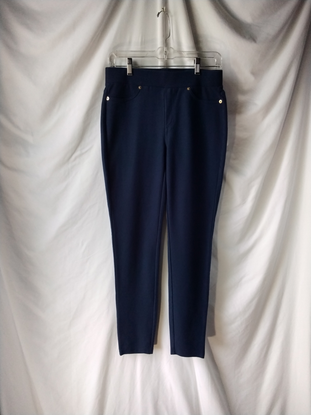 Michael Kors Navy Blue Ponte Ankle Pants